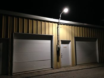 Illuminated street light at night