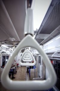 Low angle view of escalator