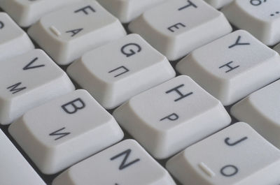 Full frame shot of computer keyboard