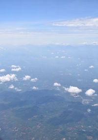 Aerial view of clouds over landscape