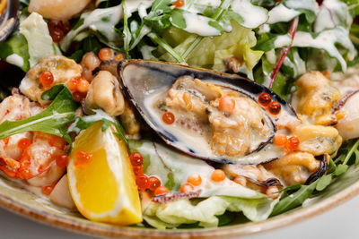 Close-up of salad in plate