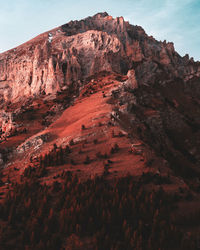 Rock formations in mountain alp italy 