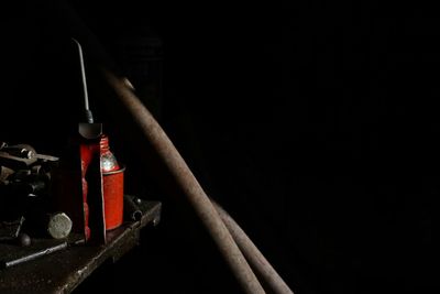 Close-up of red light