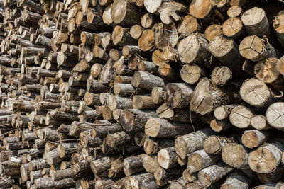 Full frame shot of logs