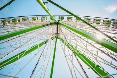 Low angle view of ferris wheel against sky