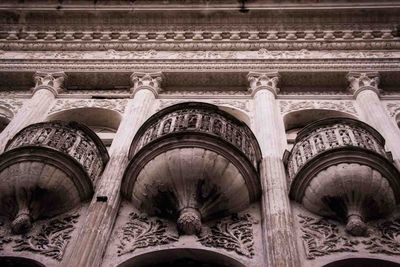 Low angle view of historic building against sky