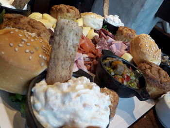 Close-up of food on table