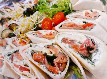 Close-up of meal served in plate