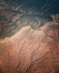 High angle view of desert land