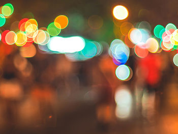 Colorful blur light hexagon bokeh background. abstract christmas festival defocused background.