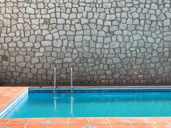 High angle view of swimming pool