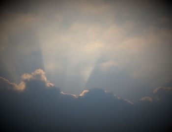 Low angle view of clouds in sky during sunset