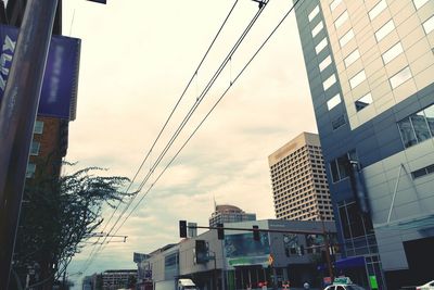 Low angle view of buildings against sky