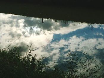 Low angle view of cloudy sky