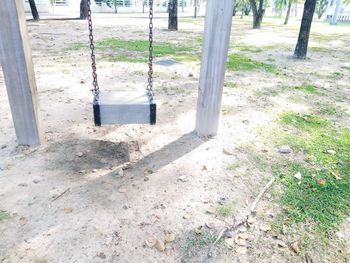 High angle view of empty playground