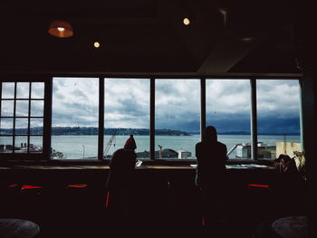 Woman sitting on beach