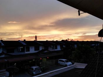 View of cloudy sky at sunset