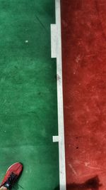Close-up of red wall