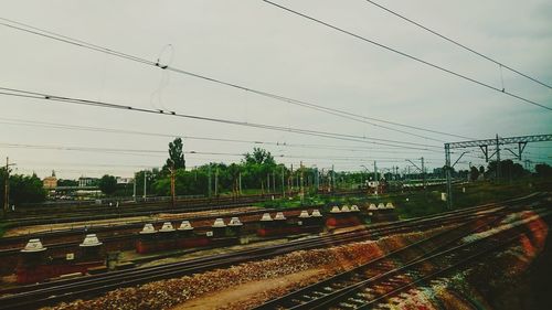 Railroad tracks against sky