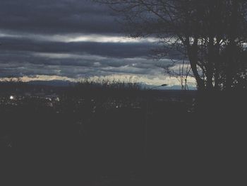 Scenic view of cloudy sky during sunset