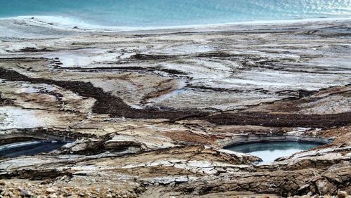 High angle view of beach