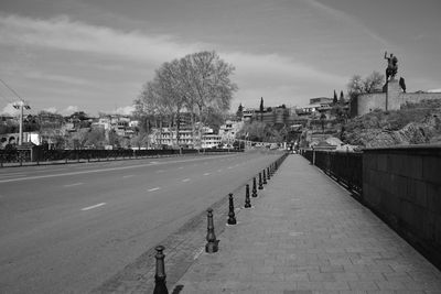 View of city street against sky