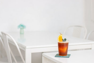 Close-up of drink on table