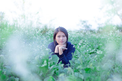 Portrait of smiling young woman