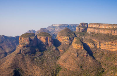 View of rock formations against sky