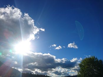 Low angle view of cloudy sky