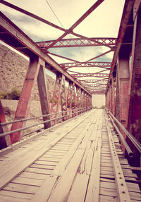 Empty railway bridge