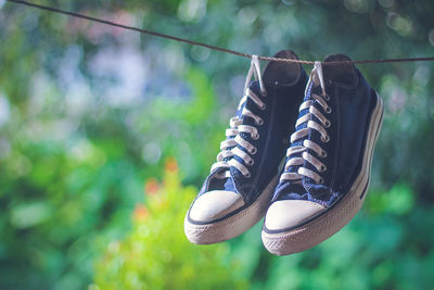 My shoes on the clothesline