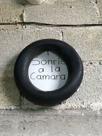 Close-up of object on wall