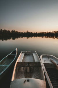 Scenic view of lake against clear sky