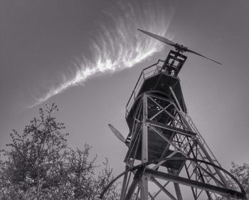 Low angle view of traditional windmill