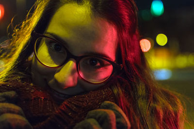 Close-up portrait of young woman