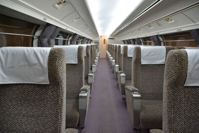 Interior of airplane