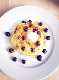 Close-up of pastry in plate