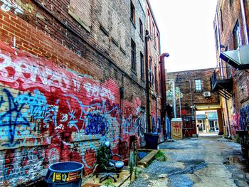 Graffiti on wall of building