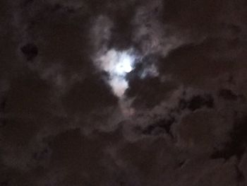 Low angle view of moon in sky