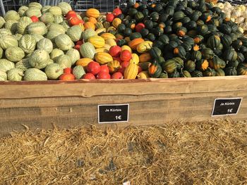 Various fruits for sale at market stall