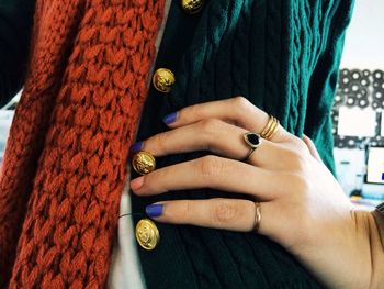 Cropped image of woman holding hands