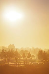 Scenic view of landscape at sunset