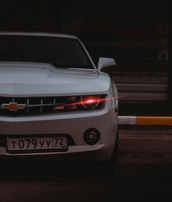 View of car on road at night