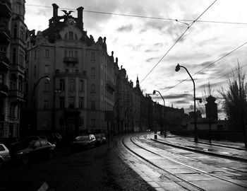 City street with buildings in background