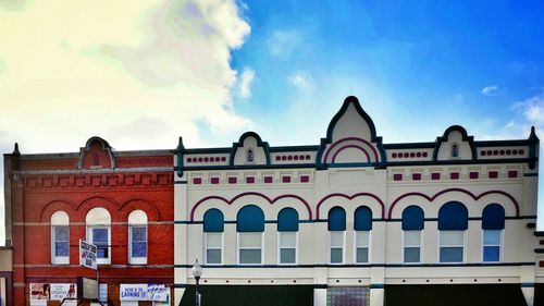 Low angle view of building against sky