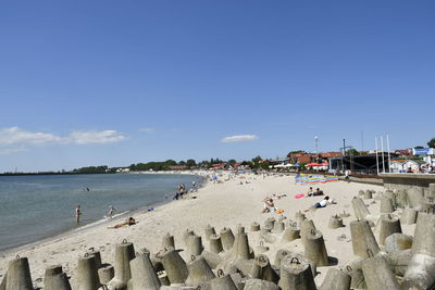 Panoramic view of beach against sky