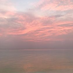 Scenic view of sea against sky at sunset