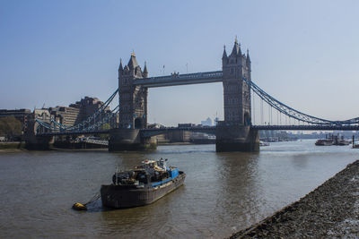 View of bridge over river