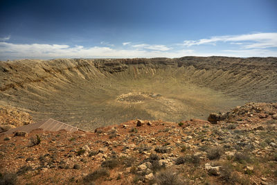 Scenic view of desert against sky